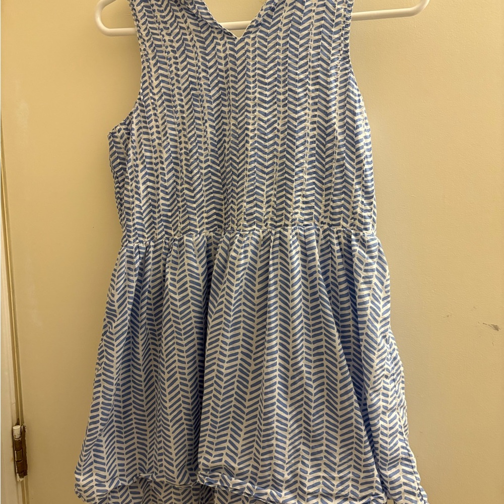 Vineyard Vines Blue and White Ruffled Sundress for vacation